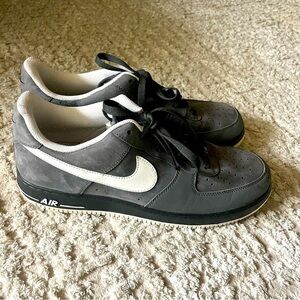 Nike Air Force 1 '07 Midnight Fog Grey Suede Leather size 15